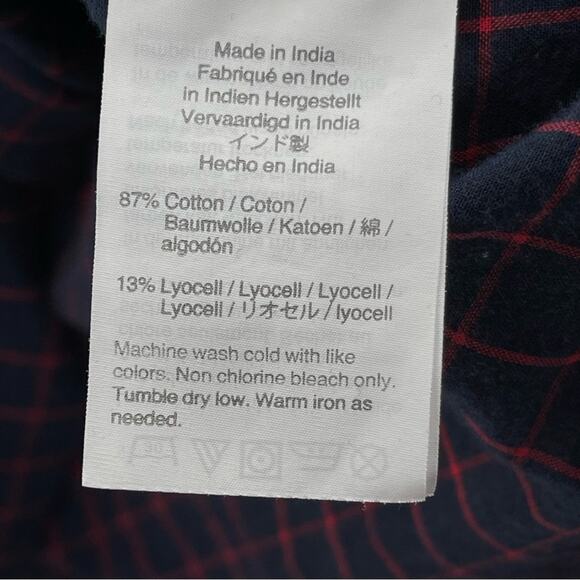 J. Crew Mercantile Pintuck Pleated Ruffle Collar 1/4 Button Cotton Shirt Size 14 - Picture 8 of 8